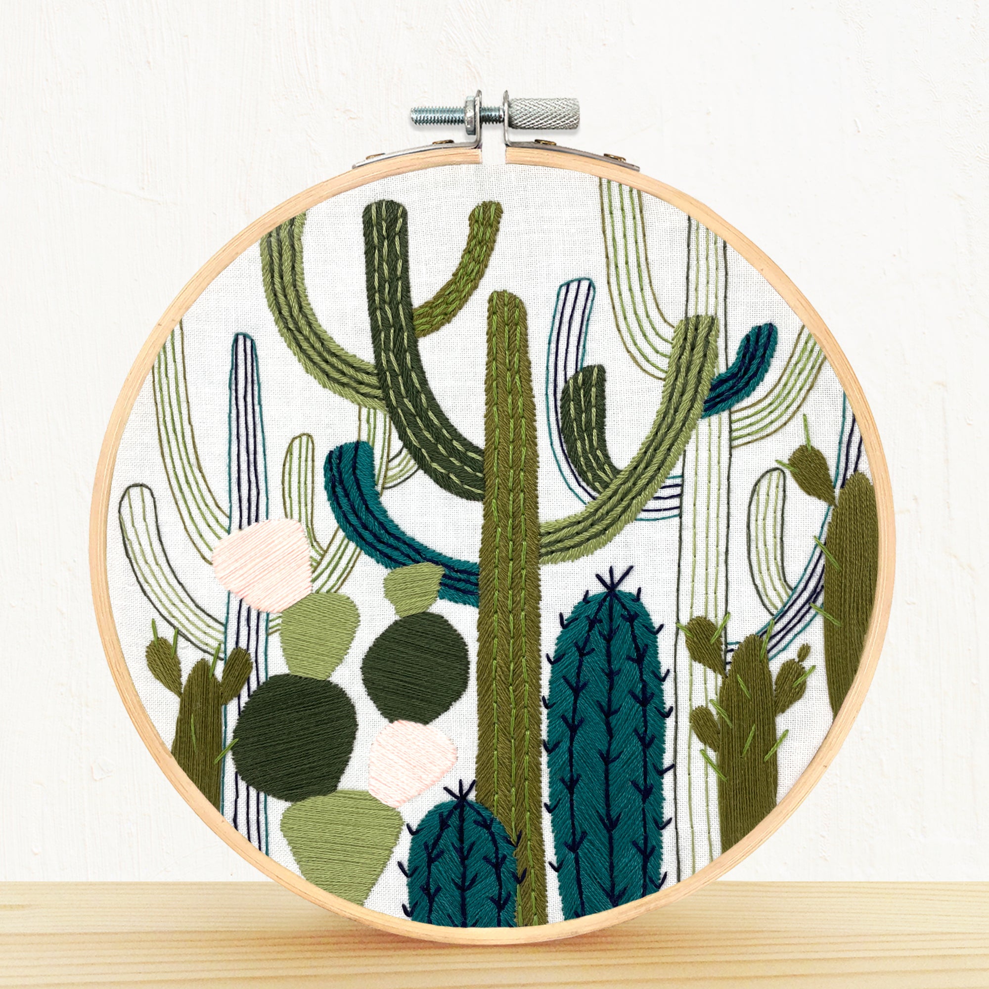 embroidery succulents and cacti embroidery kit