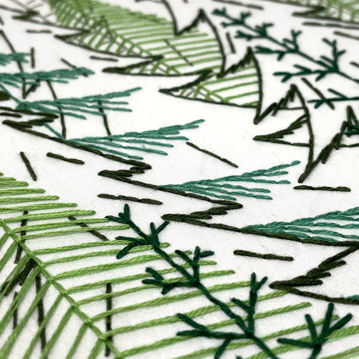 forest trees embroidery stitches stitching