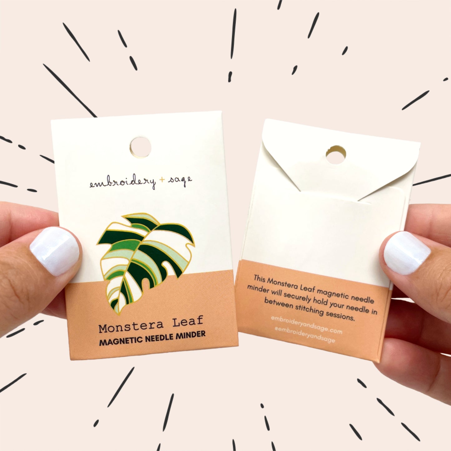 Monstera Leaf - Magnetic Needle Minder