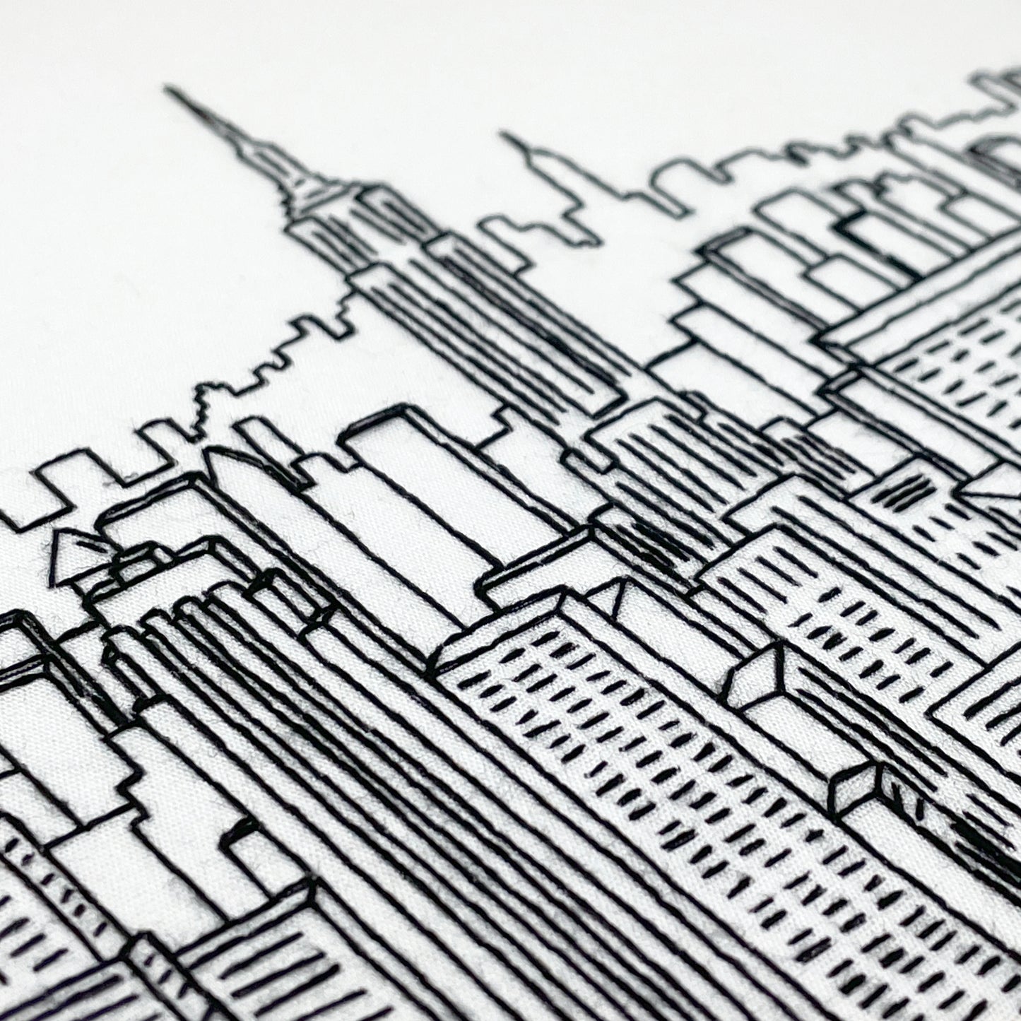 nyc skyline embroidery pattern