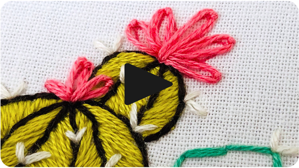 Daisy Stitch Video Tutorial – Embroidery and Sage