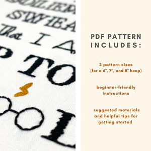 PDF Embroidery Pattern- Wizard