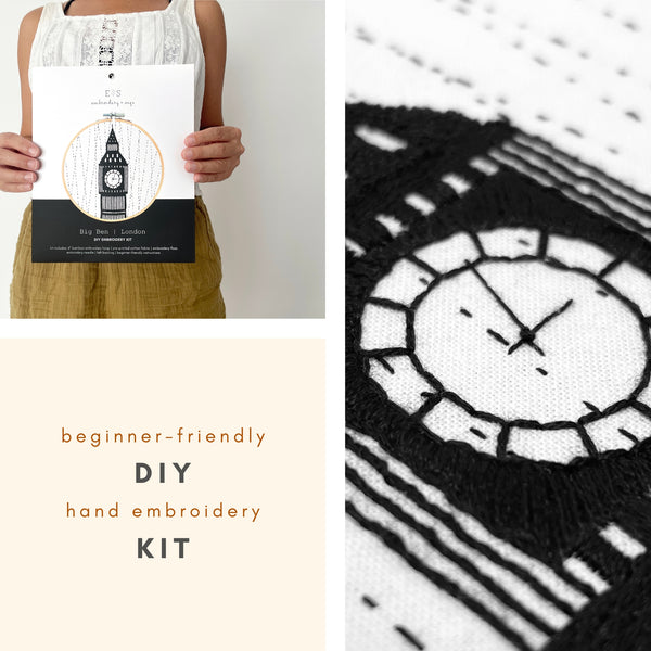 Load image into Gallery viewer, Big Ben London Embroidery Kit Sustainable Packaging
