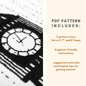 Big Ben London UK Great Britain PDF Pattern Details