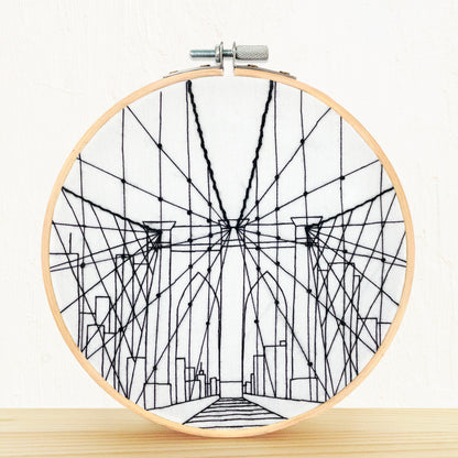 Brooklyn Bridge embroidery kit