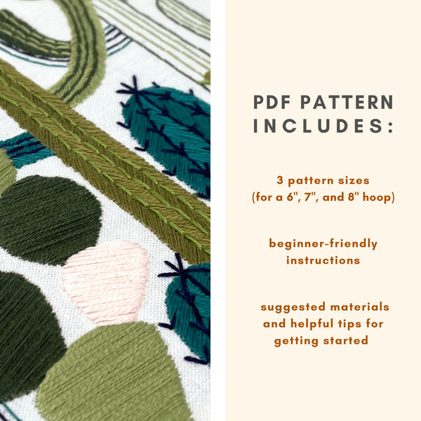 Load image into Gallery viewer, Cactus Garden PDF Pattern Details
