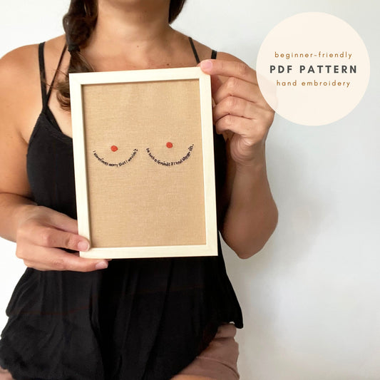 PDF Embroidery Pattern - Feminist to the T - Charity Stitch - Planned Parenthood