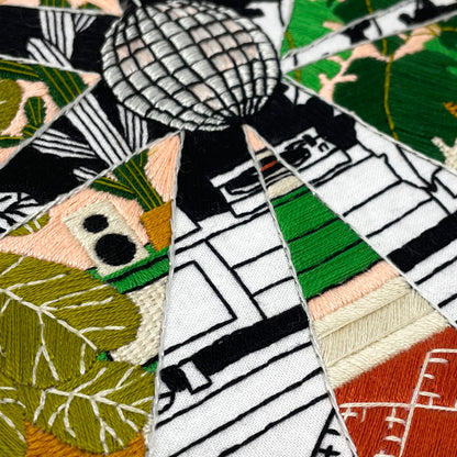 hand embroidery stitches disco plants