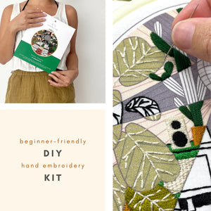 Disco Plants Embroidery Kit Eco-Friendly Sustainable Packaging