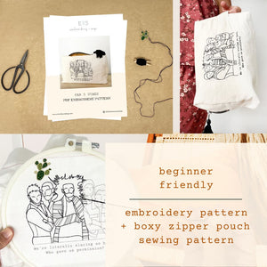 beginner-friendly embroidery pattern pop art modern queer eye