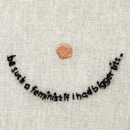 PDF Embroidery Pattern - Feminist to the T - Charity Stitch - Planned Parenthood