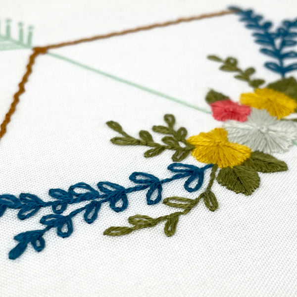 Load image into Gallery viewer, Floral Bow and Arrow Hand Embroidery Stitches

