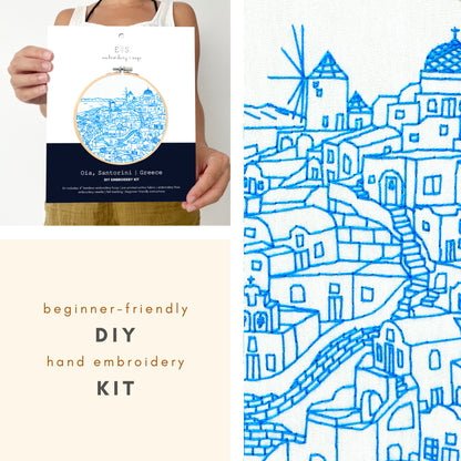NEW! Oia, Santorini | Greece - embroidery kit