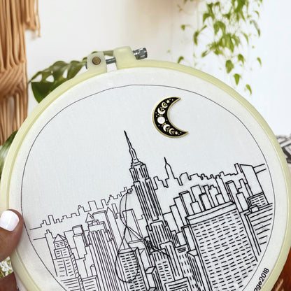 Moon and Stars Magnetic Needle Minder for Hand Embroidery - Video
