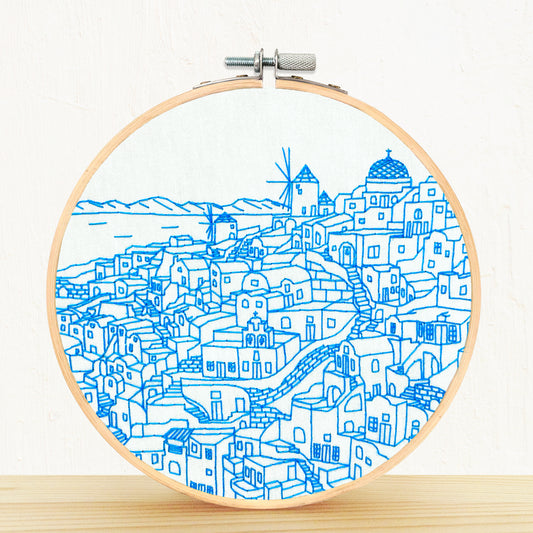 NEW! Oia, Santorini | Greece - embroidery kit