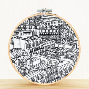 Rooftops of Paris France Embroidery Kit