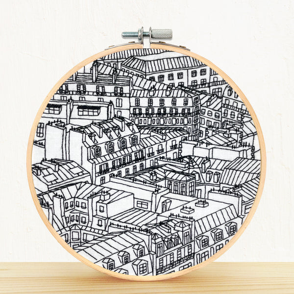 Load image into Gallery viewer, Rooftops of Paris France Embroidery Kit
