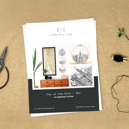 DIY hand embroidery craft project pdf pattern
