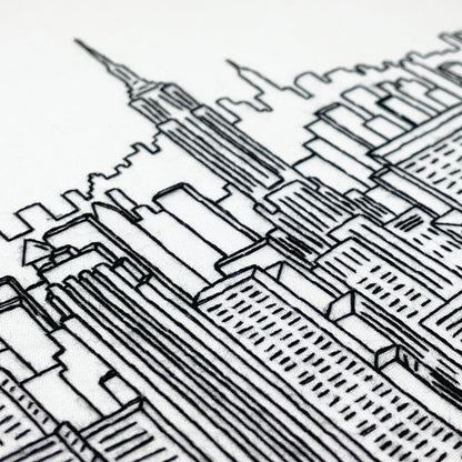 nyc skyline embroidery pattern