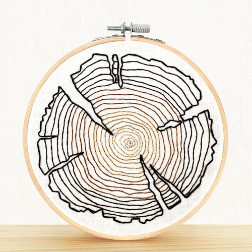 Tree RIngs embroidery kit