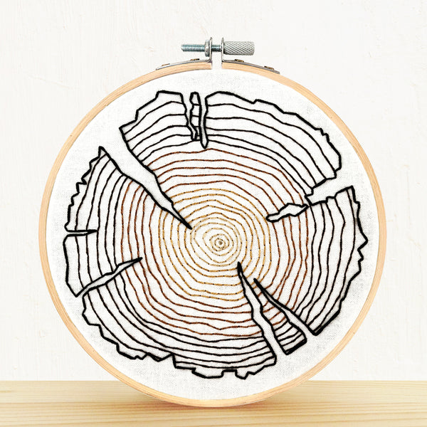 Load image into Gallery viewer, Tree RIngs embroidery kit
