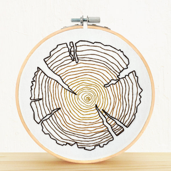 Load image into Gallery viewer, Tree RIngs embroidery kit
