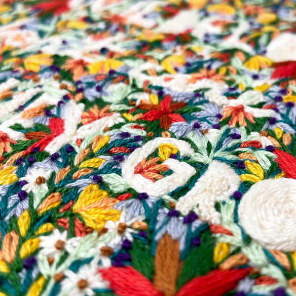 Load image into Gallery viewer, wildflowers don&#39;t care where they grow embroidery stitches
