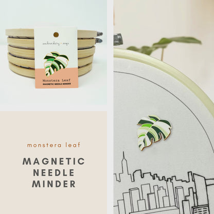 Monstera Leaf - Magnetic Needle Minder