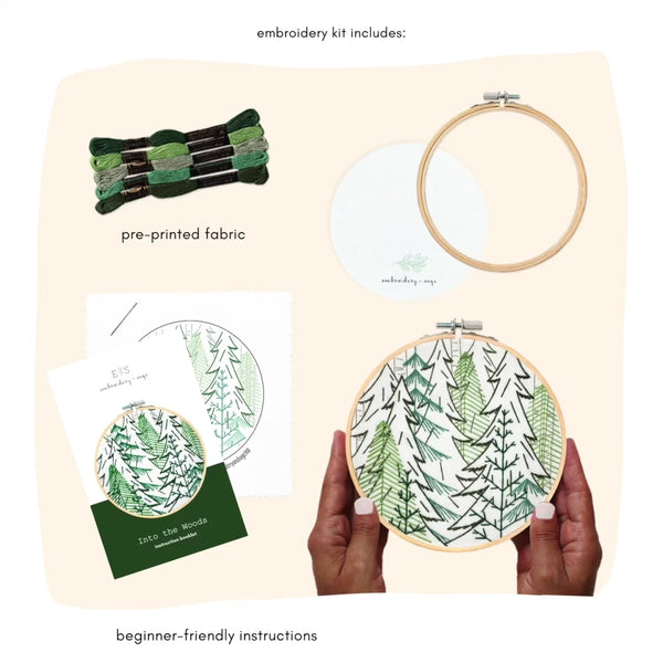 Load and play video in Gallery viewer, Into The Woods - embroidery kit
