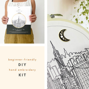 New York City Embroidery Kit Eco-Friendly Packaging