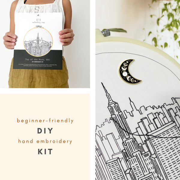 Load image into Gallery viewer, New York City Embroidery Kit Eco-Friendly Packaging
