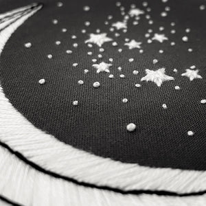 star and moon hand embroidery 
