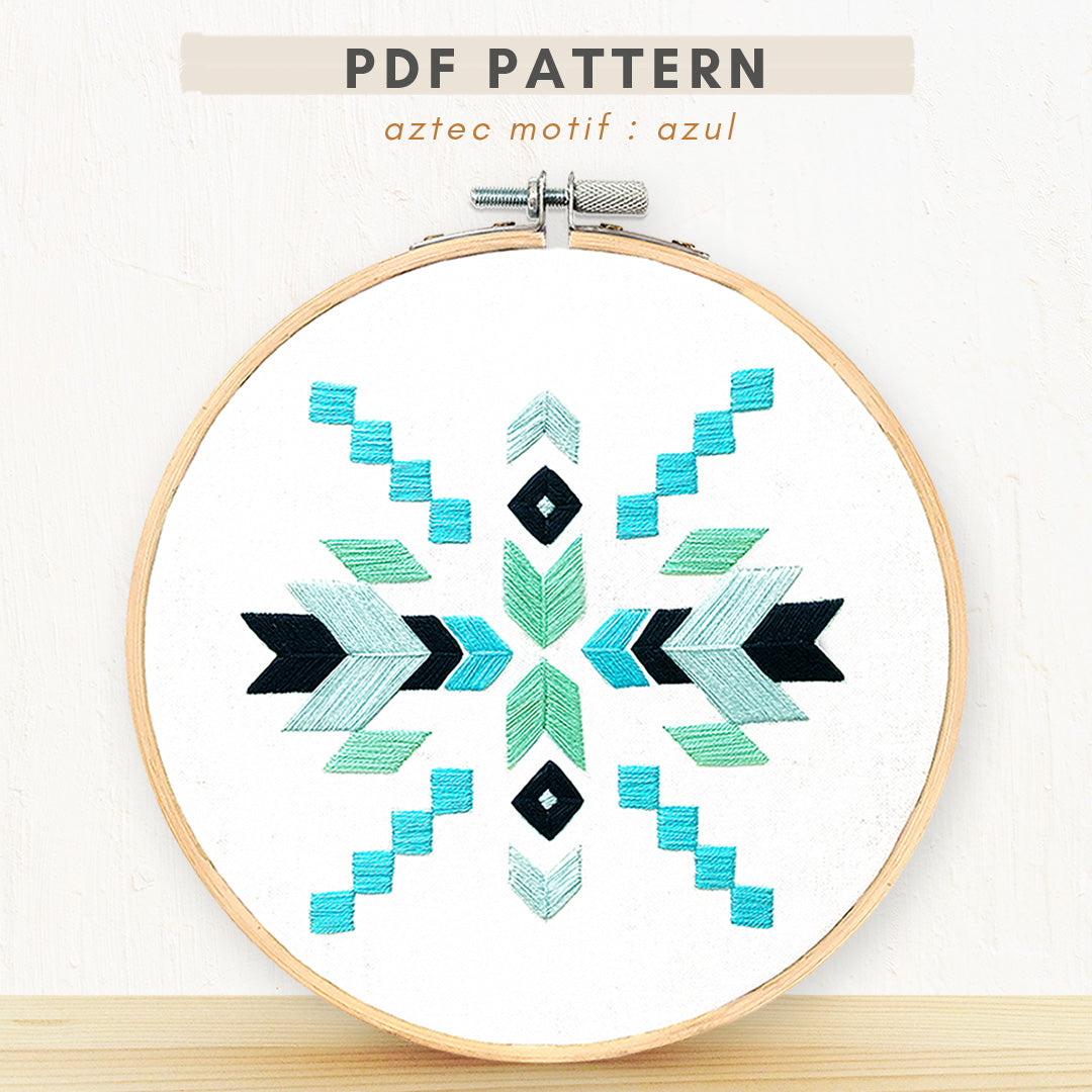 Aztec Pattern Blue
