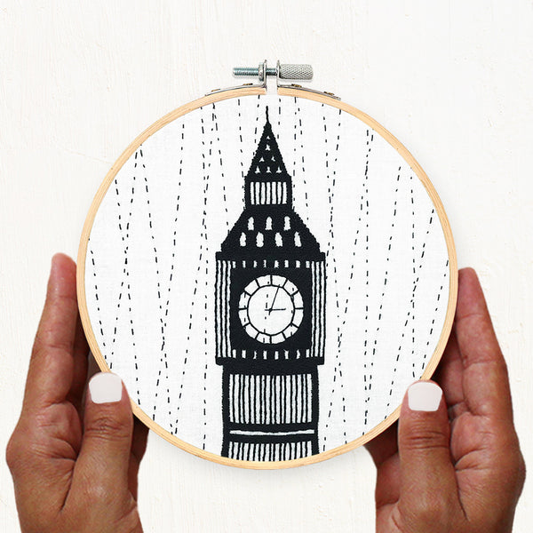 Load image into Gallery viewer, london city embroidery hoop art
