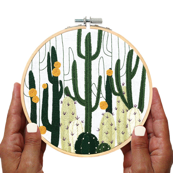 Load image into Gallery viewer, desert plant cactus embroidery

