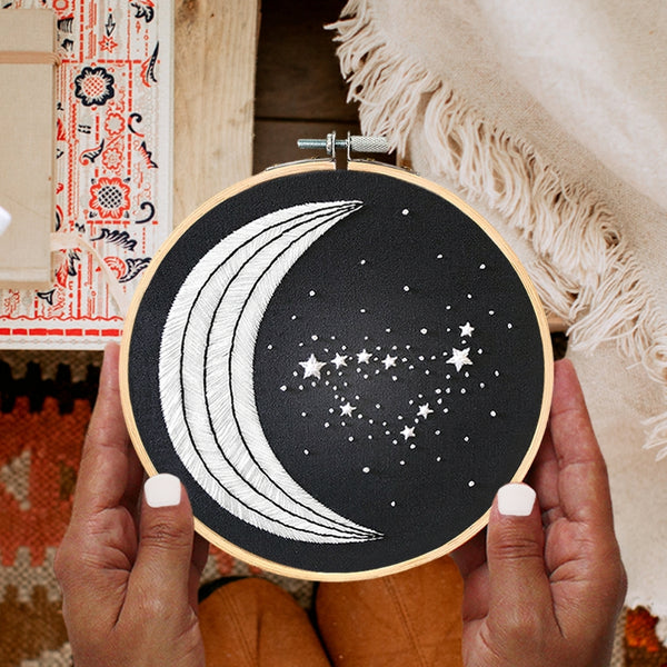 Load image into Gallery viewer, capricorn zodiac constellation needlepoint art

