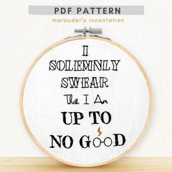 Load image into Gallery viewer, PDF embroidery Pattern I solemnly swear that I am up to no good harry potter needlepoint
