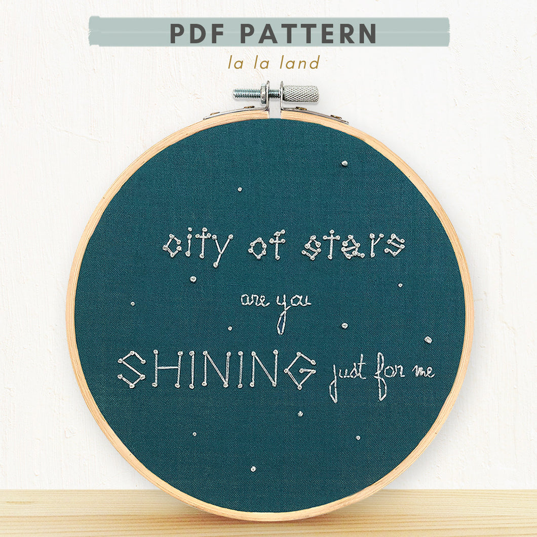 PDF embroidery Pattern city of stars