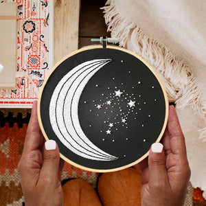 zodiac libra 6 inch embroidery hoop art