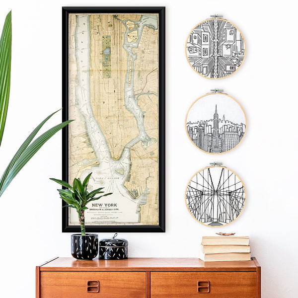 Load image into Gallery viewer, nyc skyline urban wall art 
