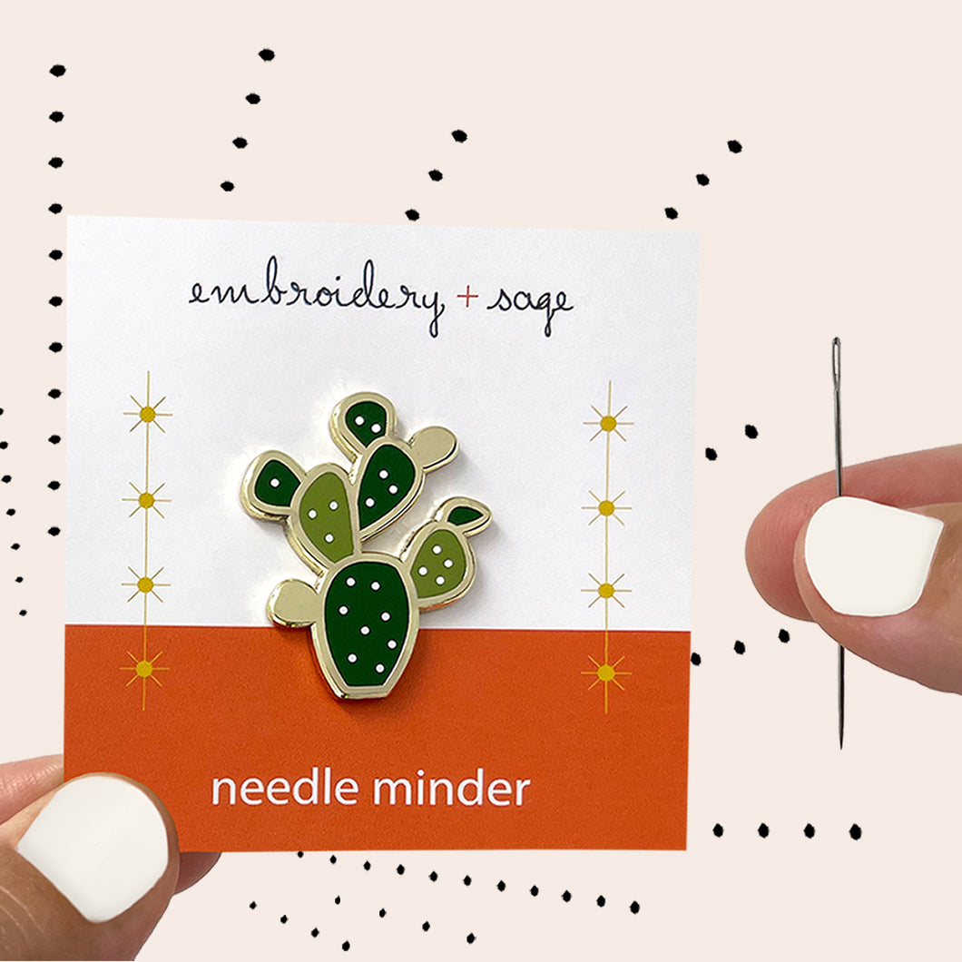 Prickly Pears Cactus magnetic needle minder