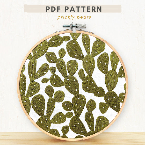 Load image into Gallery viewer, PDF embroidery Pattern succulent prickly pears

