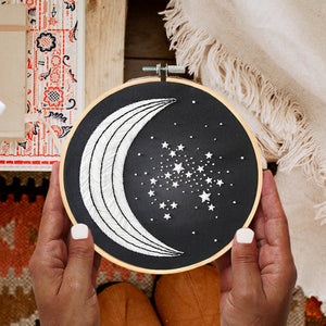 zodiac constellation sagittarius 6 inch embroidery hoop art