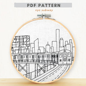 PDF embroidery Pattern nyc subway train
