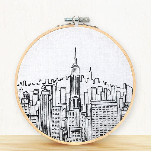 Top of the Rock NYC scene embroidery kit