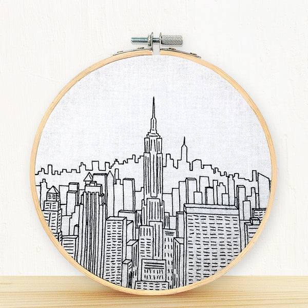 Load image into Gallery viewer, Top of the Rock NYC scene embroidery kit
