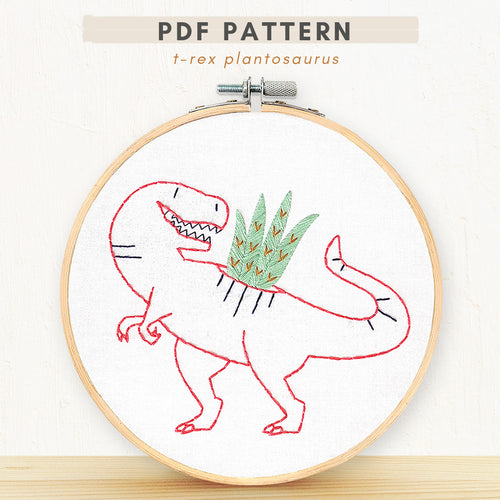 PDF embroidery Pattern tyrannosaurus trex