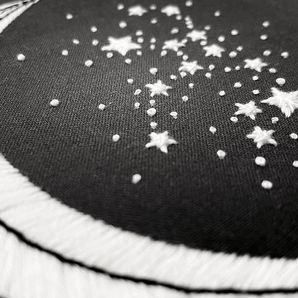 Load image into Gallery viewer, virgo star and moon stitch embroidery pattern
